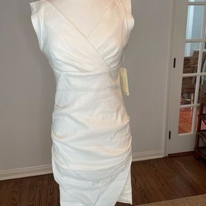 Nicole Miller White Linen Dress Size 10